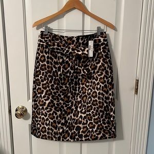 J. Crew Leopard Print Skirt NWT Size 4